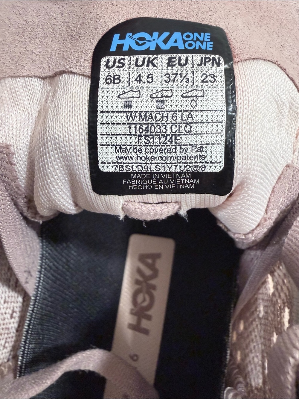 Hoka One One Mach 6 Women's Running Shoes Cosmic Pearl Pink Size 6B - Picture 13 of 15